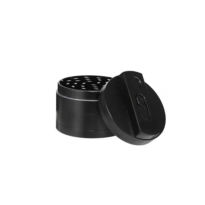 Новый дизайн измельчитель для трав с электрической зажигалкой логотип под заказ цинк 4 части табака конопли