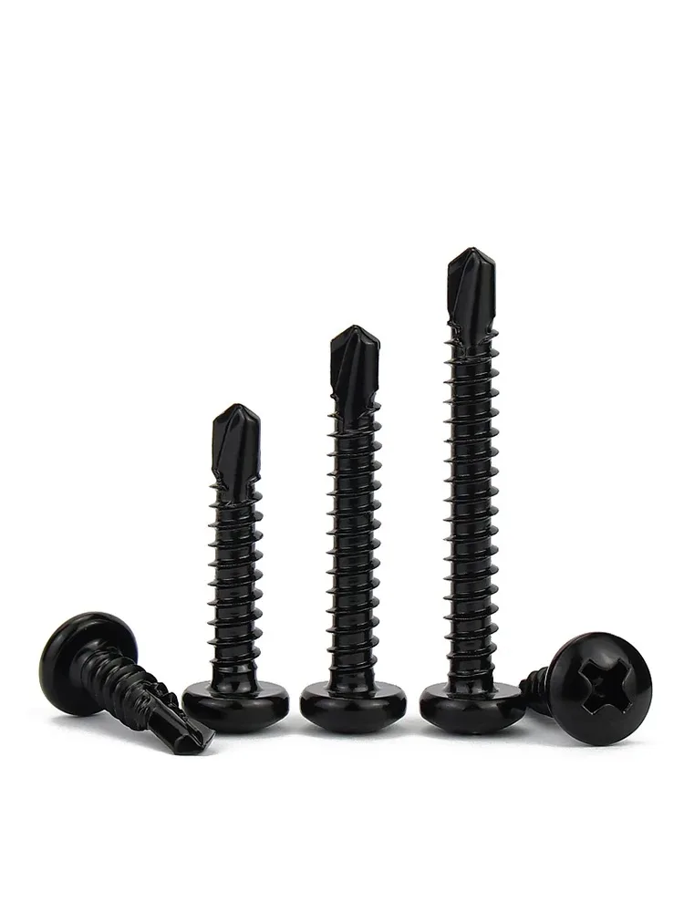 410 Stainless Steel Phillips Round Head/Flat Head Self-drilling Screws, Dovetail Self-tapping Screws M4.2 M4.8