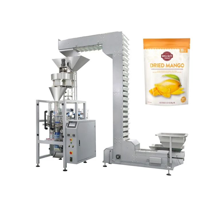 Elevator doypack bag doy pack dried mango packing machine