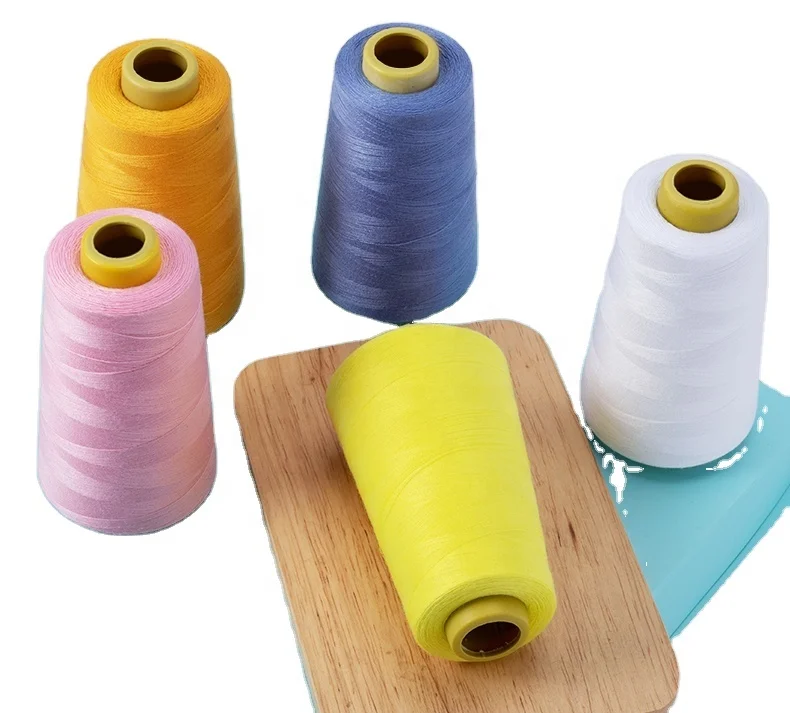 ST26-1spun polyester sewing thread price  sewing thread yarn 20S3 100%polyester sewing thread