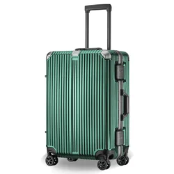 Aluminum frame luggage 20 24 28' 3pcs a set Suitcase for business for travel luggage bag suitable for international shipping
