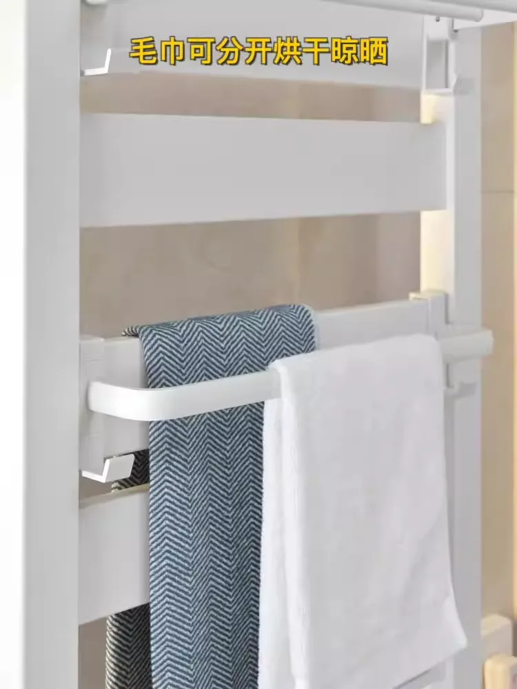 Wholesale No Holes Carbon Fiber Electric Heating Drying Rack Aluminium Warmer New Bathroom Radiator Heated Towel Rail
