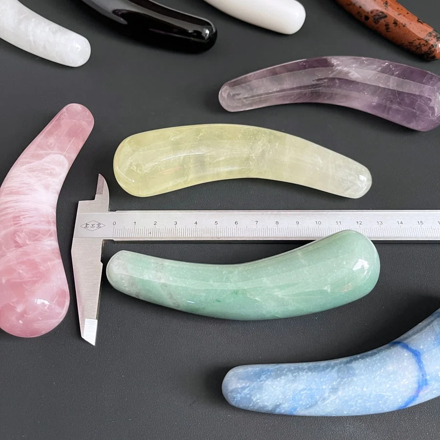 Healing Crystal Blue Aventurine Jade Quartz Massage Wand Various Obsidian Quartz Yoni Wands for Women