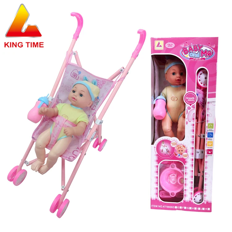 Manufacture Good Quality Real Baby Doll With Stroller Small Reborn Newborn Dolls For Kids Outdoor Playing Toys