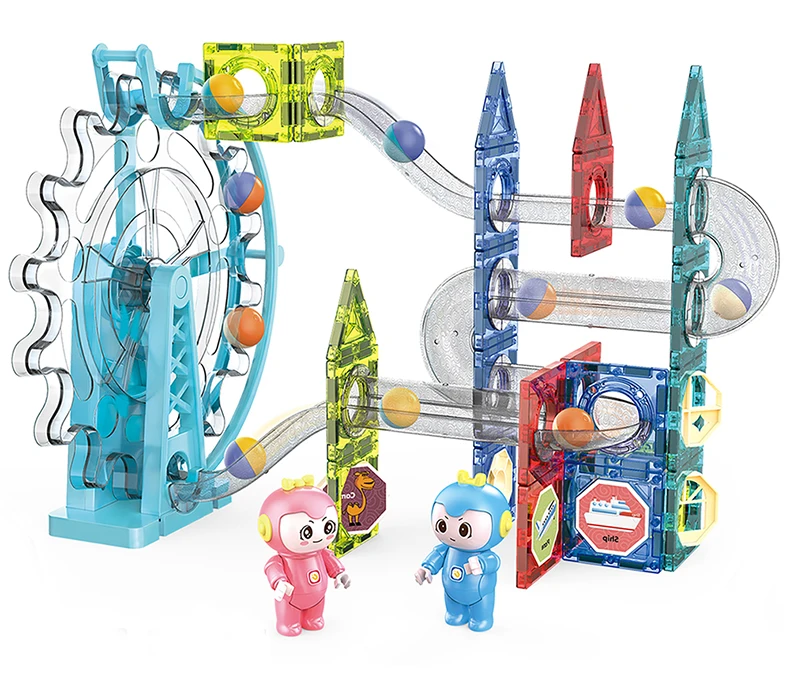 Tiles Kids Construction Magnet Building Tiles Educational Toys Magnetic 3D Building Blocks