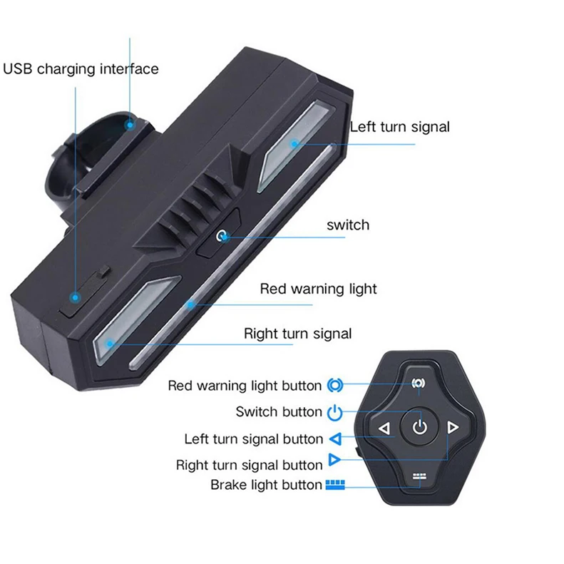 Remote Smart Tail Dirt Mini Brake Remote Control for Back Led Signal Turn Bike Light