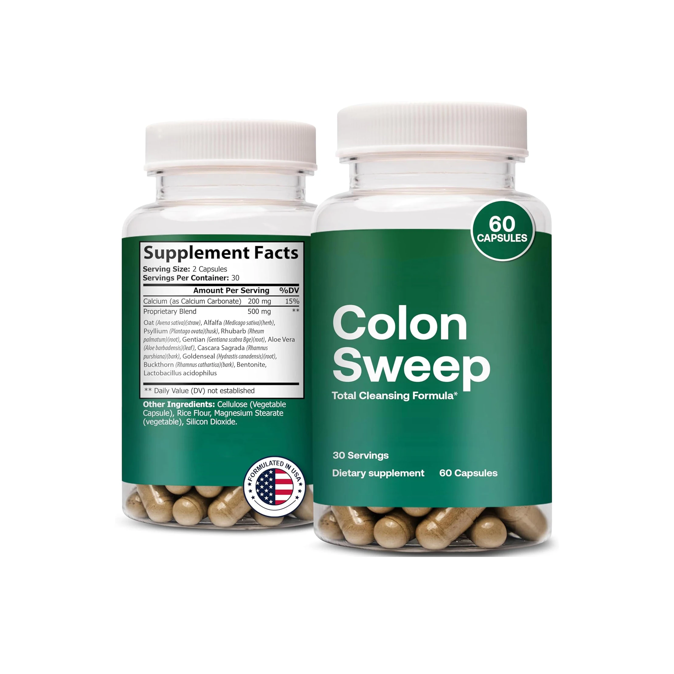 Private Label 15 Days Herbal  Support Slimming Relieves Bloating Eliminates Toxins Slimming Colon Cleanse Capsules
