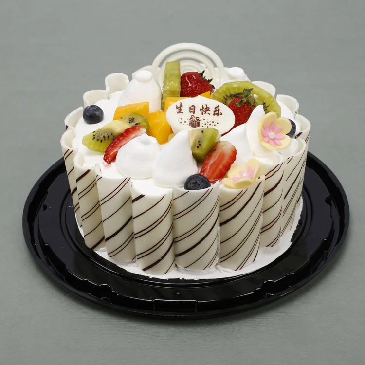 Low Price PET Material Round Plastic Disposable Carriers Cake Containers In Stock Cake Boxes Packaging