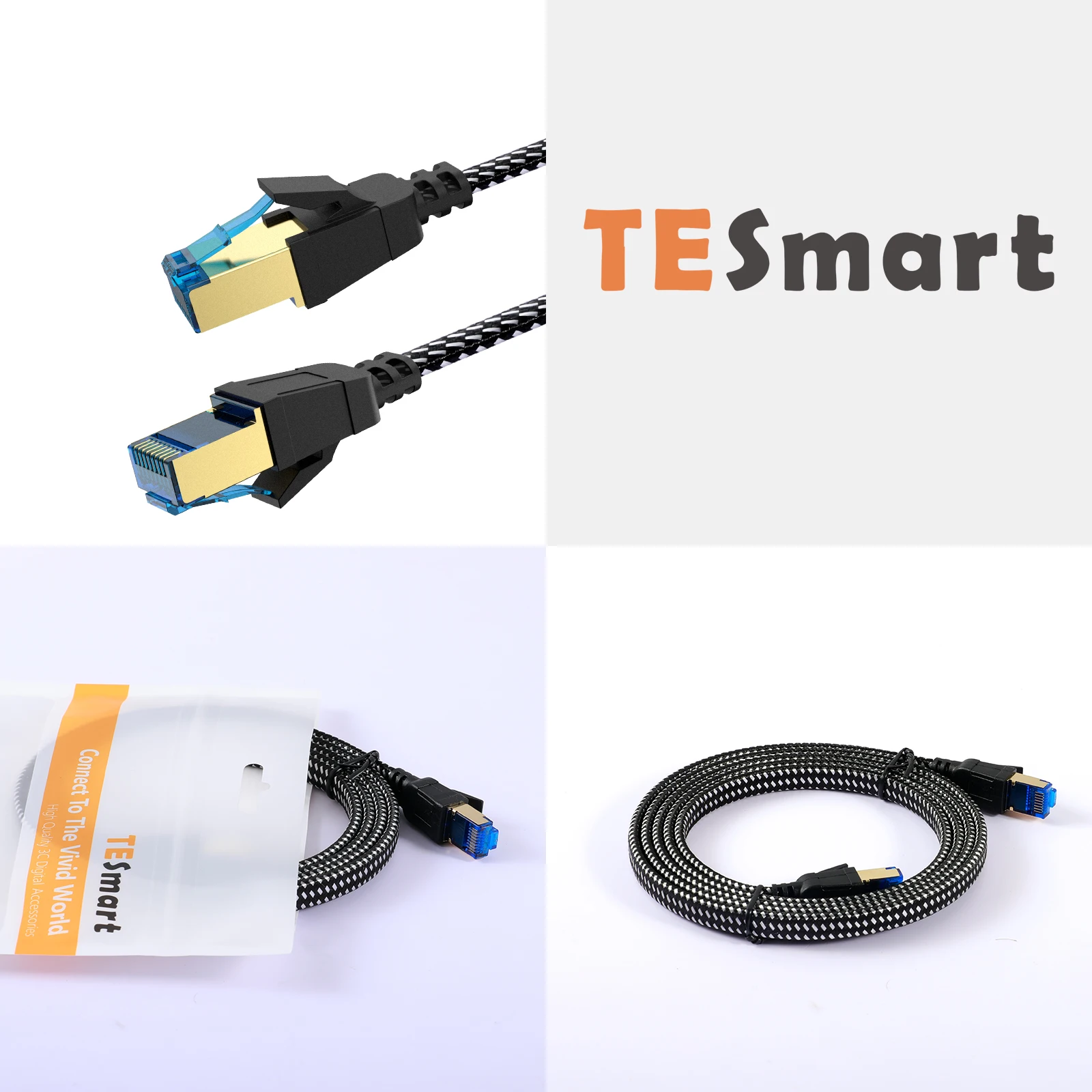 Premium  PP Yarn 40Gbps 2000Mhz Cat 8 SFTP Network Cable RJ45 Patch Cord Cat 8 Ethernet Cable