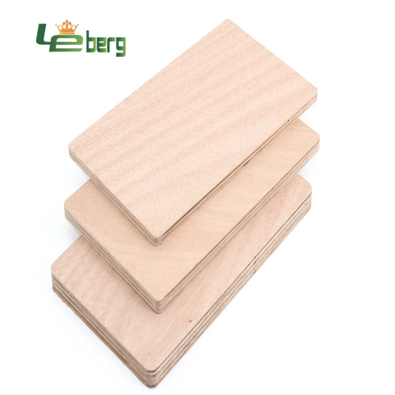 2.7mm 3mm 5mm 18mm Bintangor / Okoume/pine Wood Veneer Faced Plywood Commercial Plywood Surface Treatment
