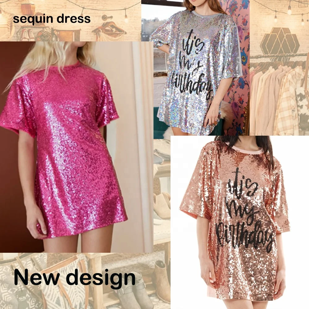 Custom boutique clothing women Black And Gold Sequin Gameday Jersey Dress For Women