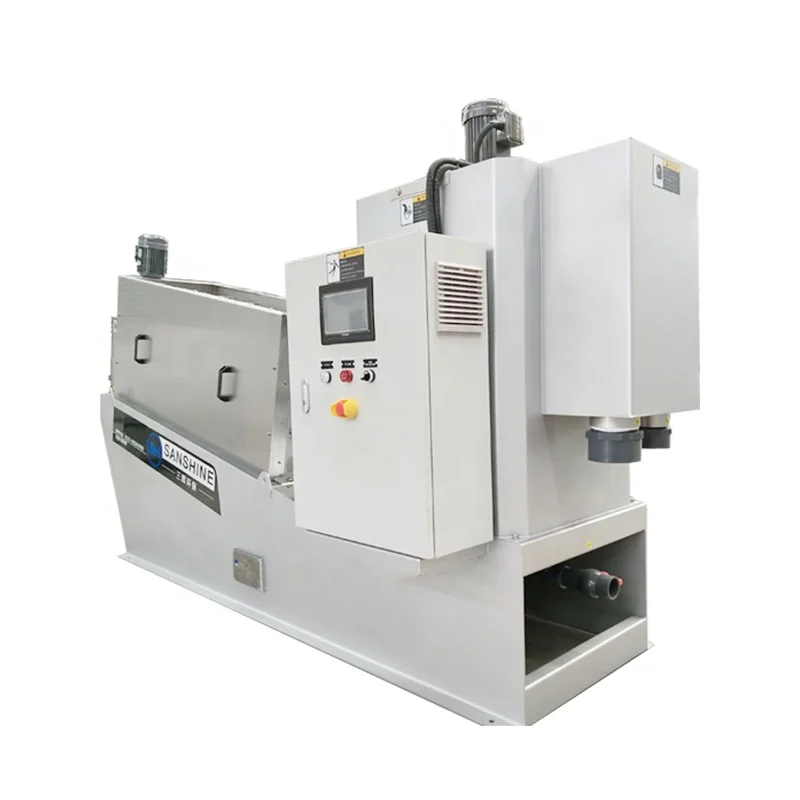 Clog Free Cow Dung and Manure Dewatering Machine  Sludge Screw Press Used in Farms