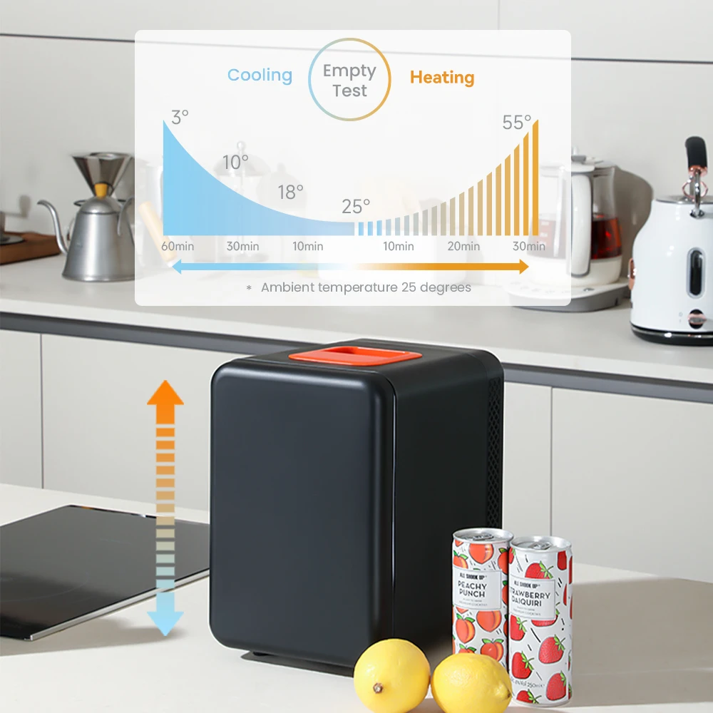 Mini Fridge 10 Liter Portable Cooler And Warmer Personal Refrigerator For Skin Care car