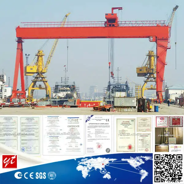 Heavy Duty Rail Mounted Shipbuilding Gantry Crane Ship Yacht Use Ship Building Crane 600ton 700ton