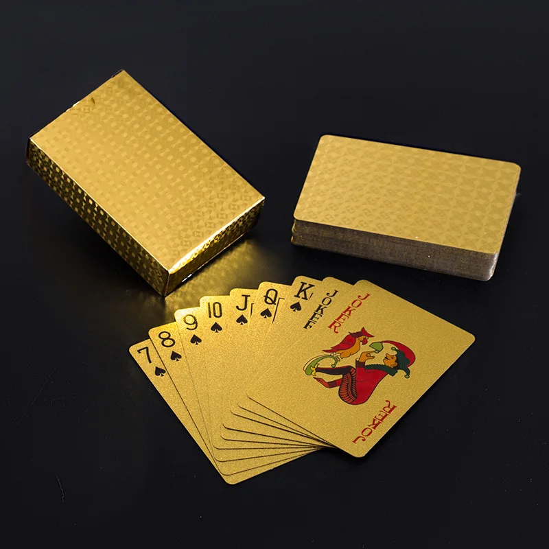 2024 Custom Design Playing Card High Quality Gold Printing Poker Gold Foil Playing Cards