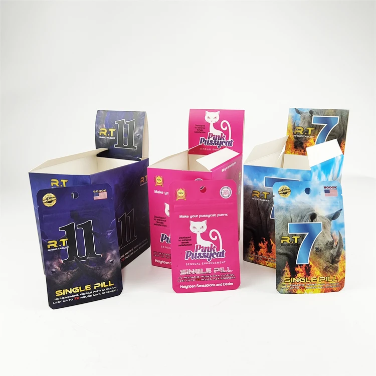 Factory Supplied Custom Paper Cardboard Shelf Ready Tray Retail Counter Top Display Paper Box for Pill