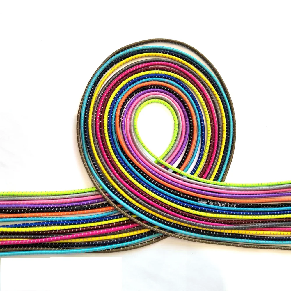 Multi Colors 100% Elongation Rubber Core Reflective Tracer Bungee Shock Cord