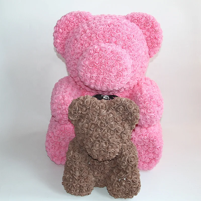 high quality giant forever pe foam rose teddy bear 70 cm for valentine christmas graduation with gift box