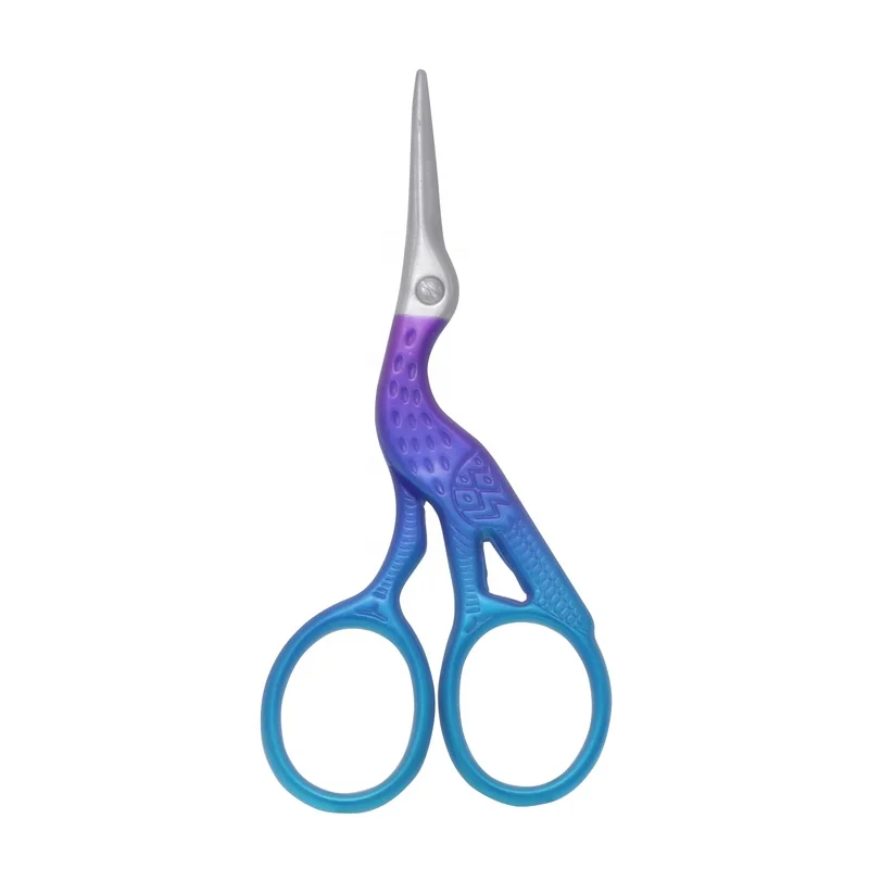 Hot selling stainless steel sharp head eyebrow colorful scissors for eyebrow cuticle manicure cutting