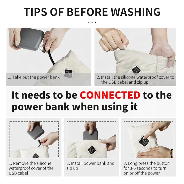 Anjuny Hot-Selling Three Temp Settings Neck Warmer Heated Scarf For Outdoor