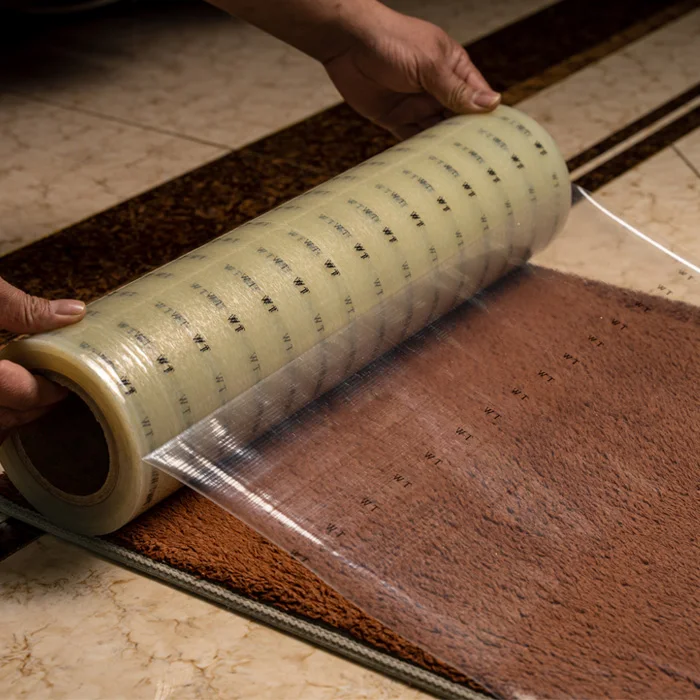 Glue PE Blue Color Hardwood Floor Protective Plastic Film