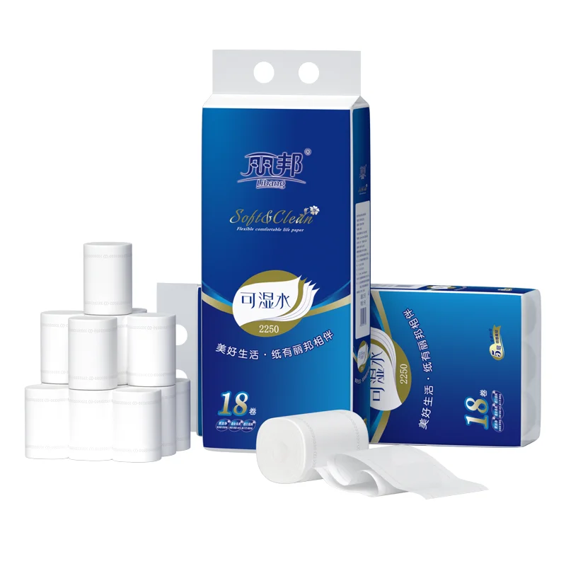 Factory Outlet Eco-Friendly Biodegradable Toilet Tissue Paper Private Label Bathroom Tissue Dot Biodegradable Toilet Roll