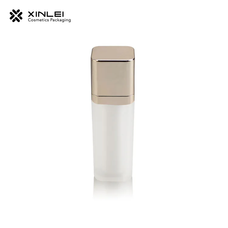 Factory hot sale square shape 20ml 30ml 100ml 120ml plastic cosmetic airless pump bottle for lotion serum