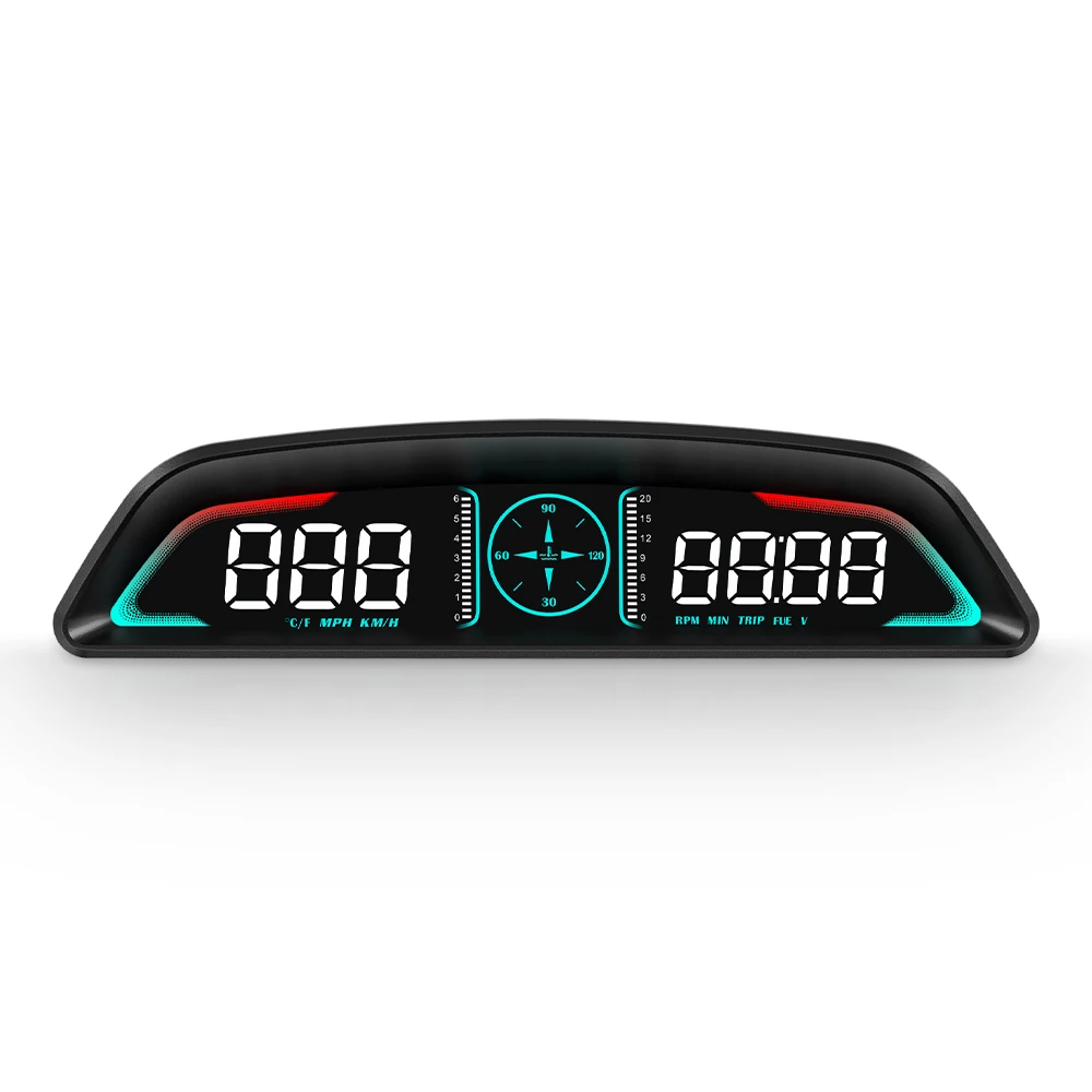 Muti-function Gauge Universal OBD2 Meter Speedometer Head Up Display B3 HUD Water Temp Turbo RPM Car Accessories HUD-B3