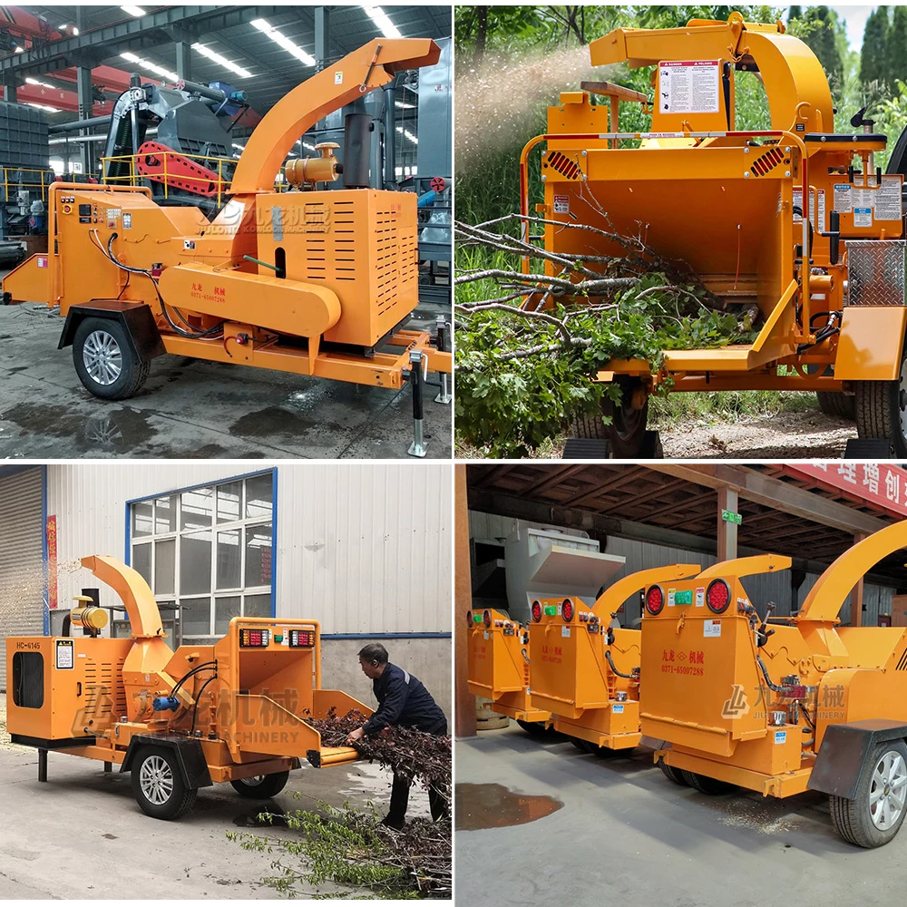 China Manufacturer Wood chipper diesel engine Tree Branch Diesel wood shredder Machine Garden wood chipper