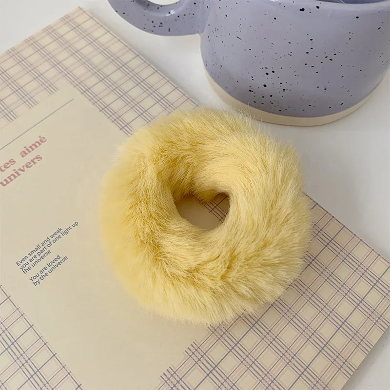 Eico Autumn And Winter Colorful Plush Hair Loop New Hair Rope South Korea Simple Headwear