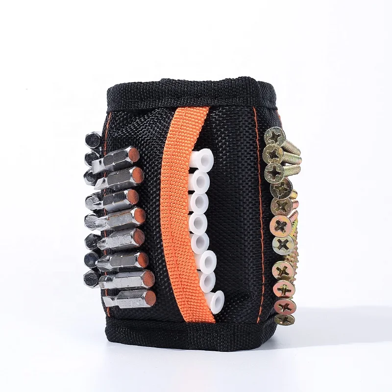 
Adjustable Wrist Strap Custom Hand Small Electrician Tool Bag Magnetic Wristband Tool Belt For Holding Screws 