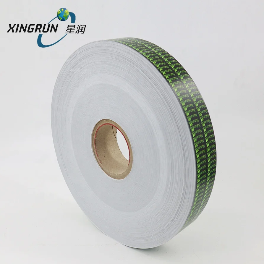 Custom Hot Sealed Coated Paper Tea Bag Nylon Triangle Teabag Tag Label Roll For Packing Machine