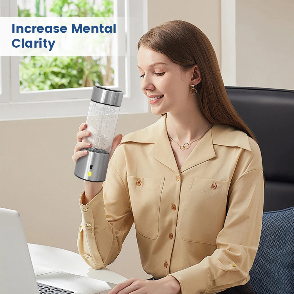 Portable Intelligent 6000PPB Hydrogen Water Generator Cup Rich Hydrogen Water Bottle Machine for office