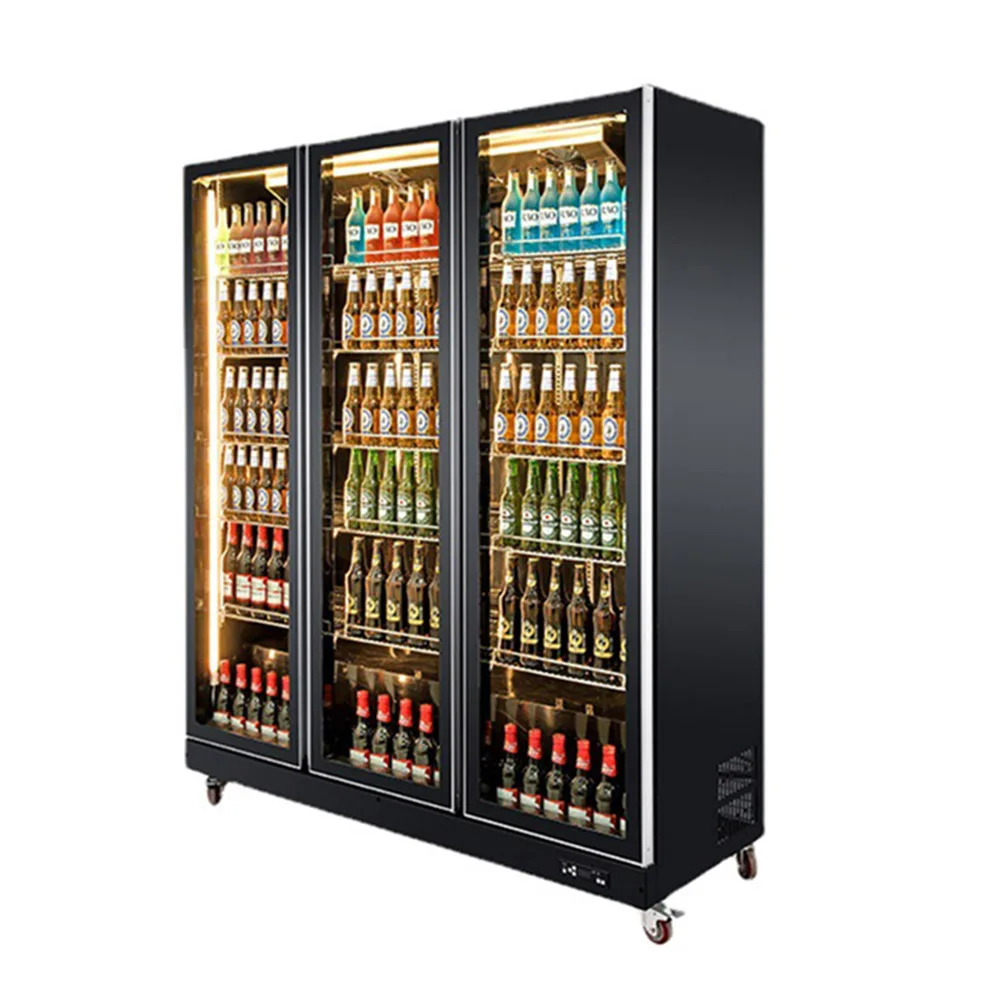 Supermarket Glass Door Stand Up Upright Showcase Freezer Commercial Refrigerator Freezer Stand Up Freezer With Glass Doo