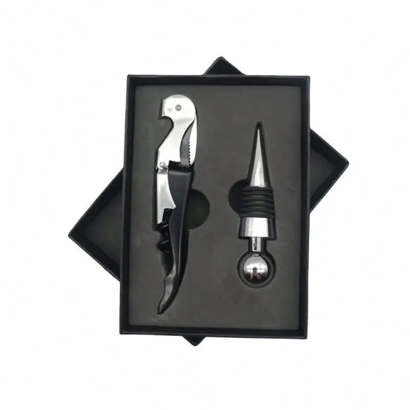
Hot sale Amazon Top Seller 2021 Factory Direct 4pcs Wine Bottle Opener Set Wine Opener Kit Vacuum Stopper 