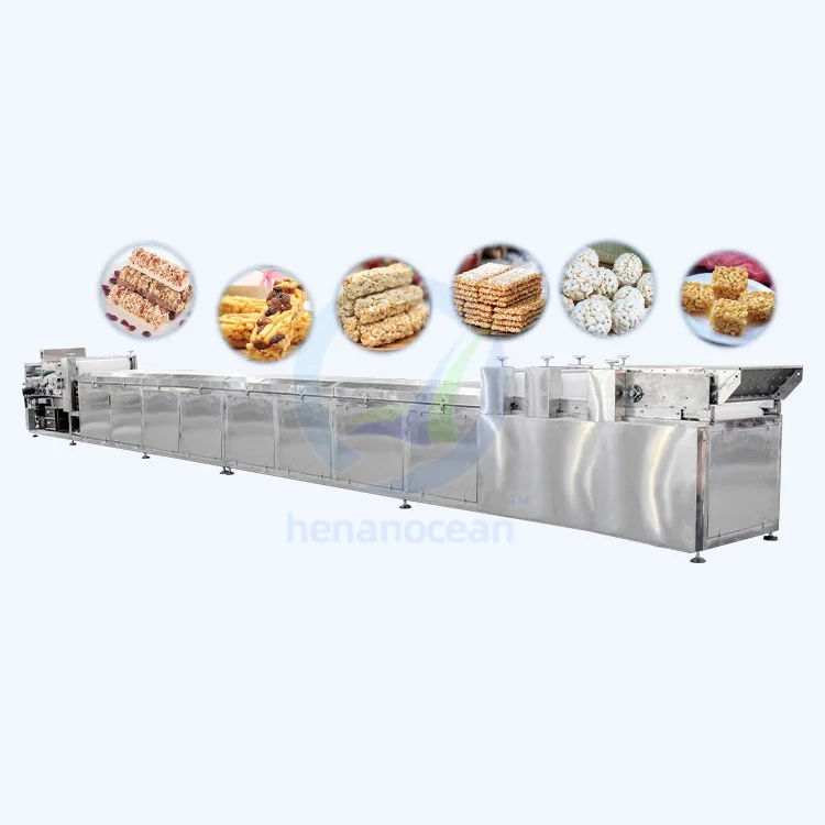 Ready To Eat Granola Oats Flakes Oatmeal Cereals Bars Making Machine Production Line