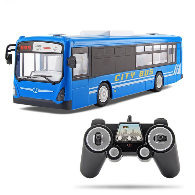 2019 Hot sale Double E E635-003 Bus 2.4G Realistic Remote Control Bus Toy Car Multifunction Electric RC Car Model Toys For Kids