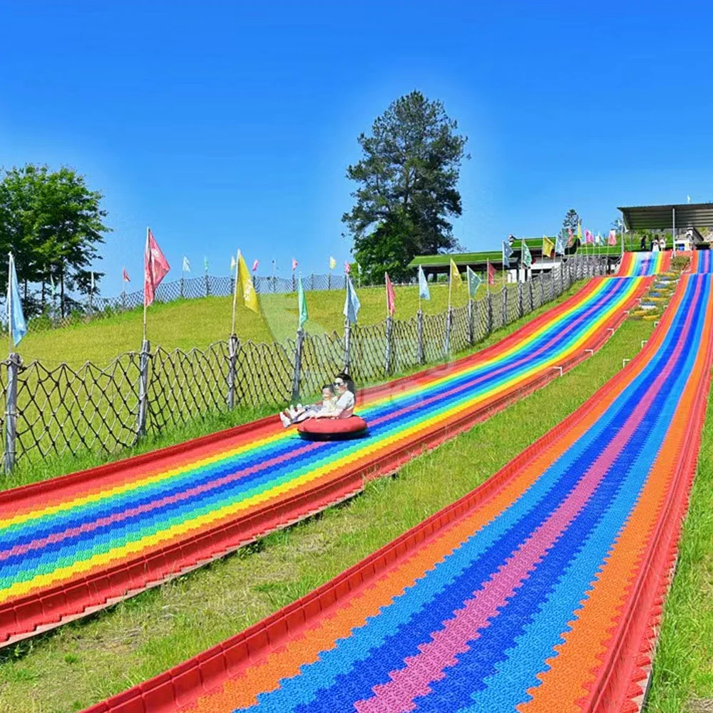 Tubing Slide Commercial Indoor Outdoor playground Non-slip Tube Slide Skiing Durable Snow Grass Slide Carpet for Kids, Adults