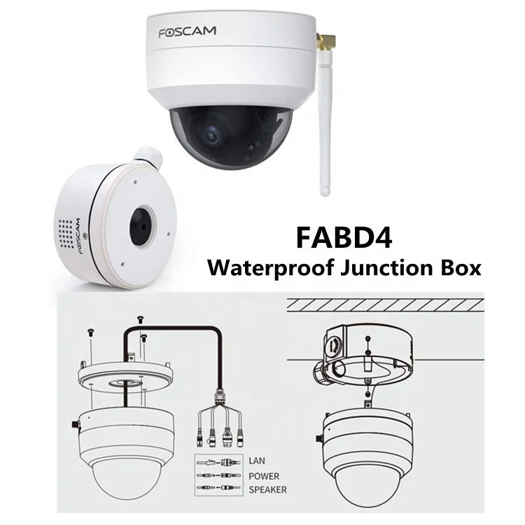 Foscam CCTV камера IP66 водонепроницаемый разветвительная коробка Беспроводной Wi-Fi ip-камера водонепроницаемая распределительная для камеры