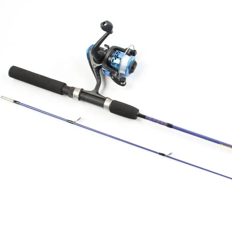 1.2m 1.5m cheap winter solid glass ice fishing rods with spinning reel combo set