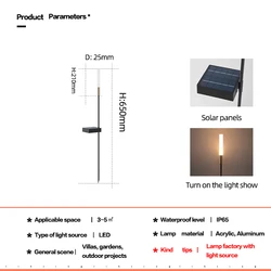 Outdoor firefly aluminum acrylic 12v solar garden park lights landscape IP65 Lawn lamp LED waterproof solar garden lawn lights