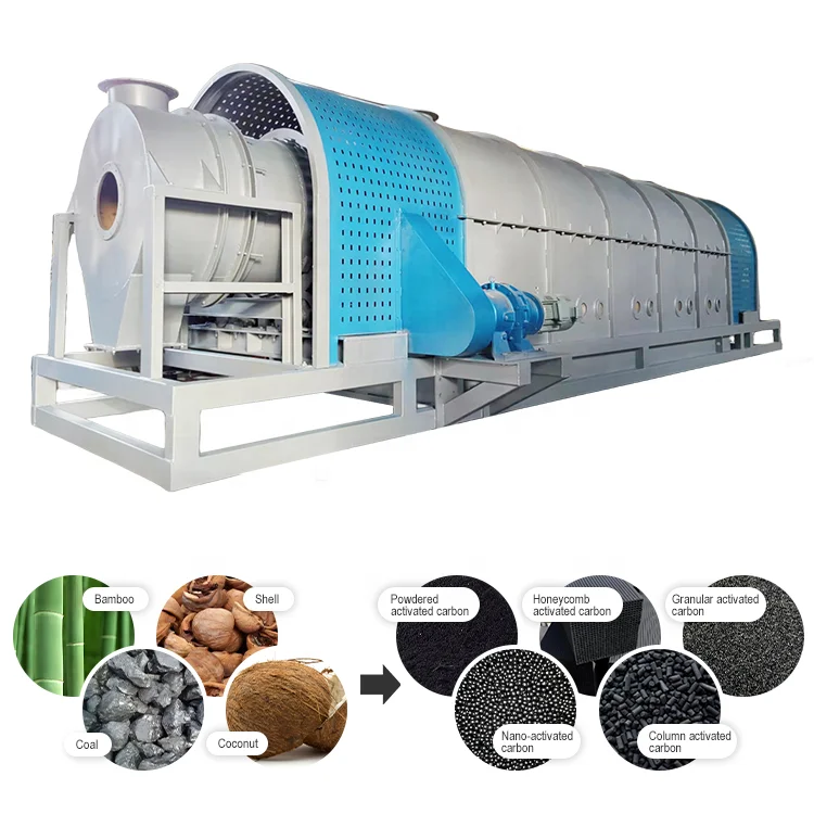 Activated Carbon Making Machines Production Line activated carbon machine Activated Carbon rotary kiln