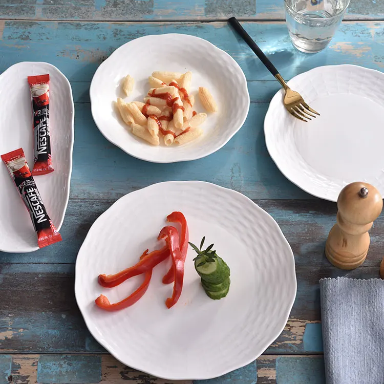 Melamine plates dinner ware dishes christmas tableware dinner plates new bone china custom design ceramic plates for wedding