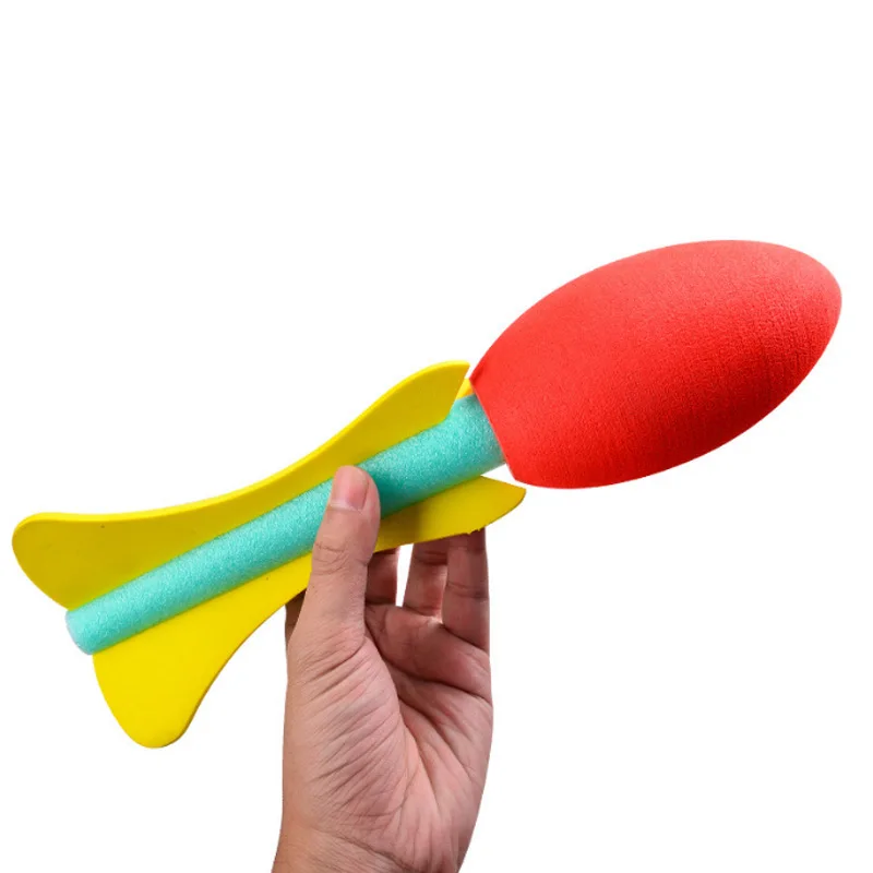 Custom Outdoor Safety Toys Rocket EVA EPE Flying Rubber Bands Finger Ejection Rocket Artillery