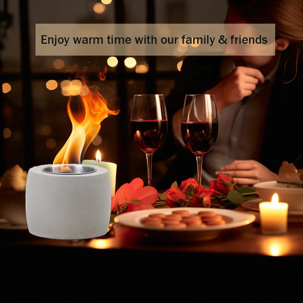 Portable Fireplace Smokeless Table Top Fire Bowl Personal Ethanol Fire Pit Alcohol Ethanol Fireplace