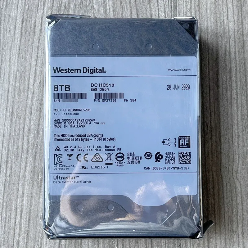 For original wholesale price Hitachi HUH721008AL5200 HGST 8TB U-ltrastar Helium 3.5 inch SAS 12G 7.2K HDD for Server