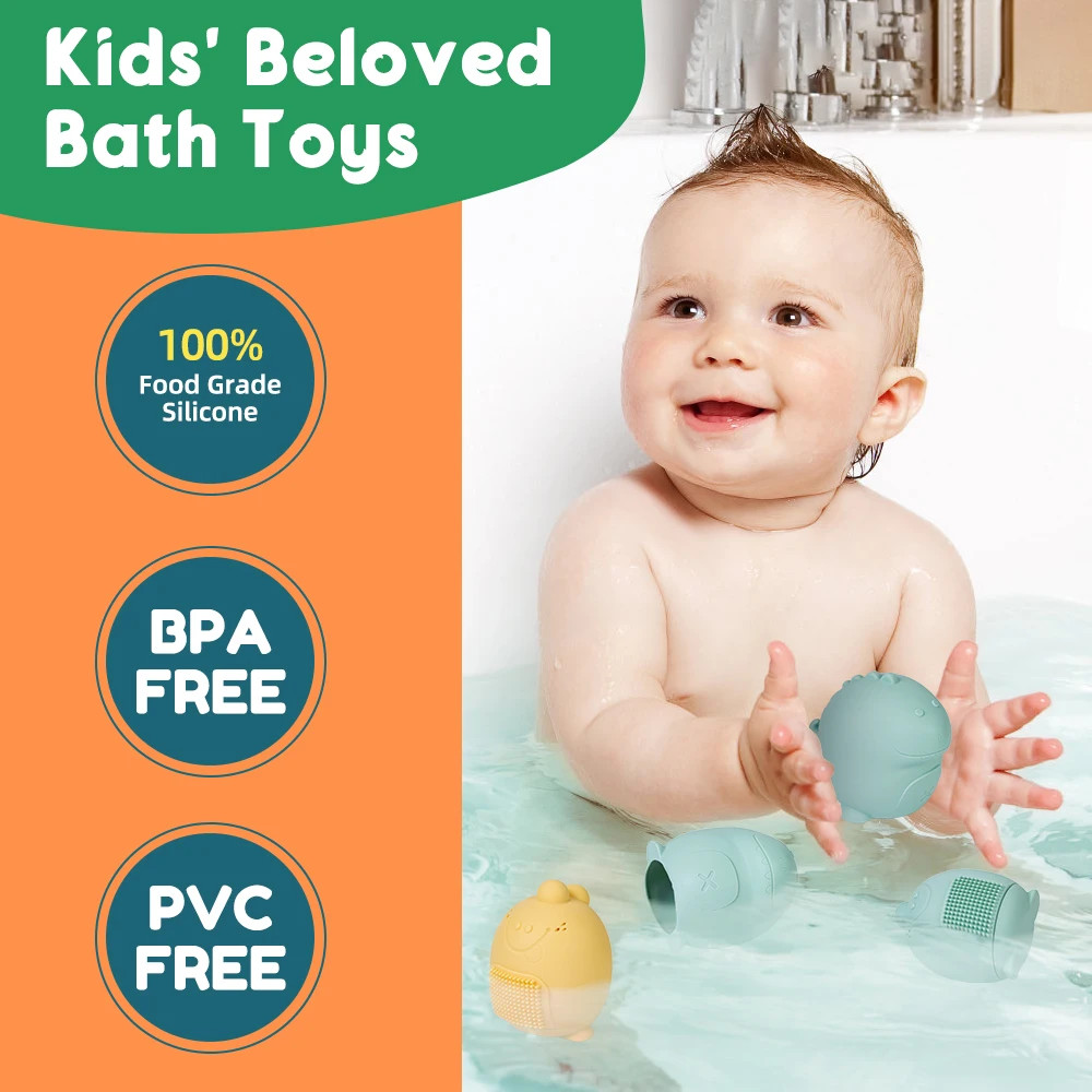 Baby Gift Bath Bubble With Baby Bath Toys Spray Waterbath Bath Shower Toy