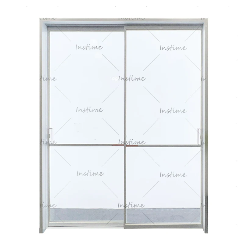 Instime Latest Style Aluminum Drawing Room Tempered Glass Interior Lattice Sliding Door Designs For House