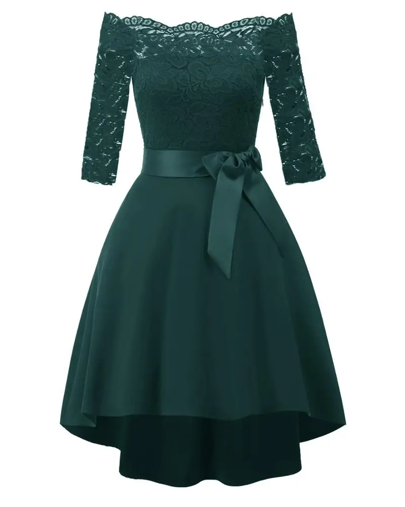 Off shoulder Elegant Strapless Casual Dress Floral 5 Colors Grace Loves Lace