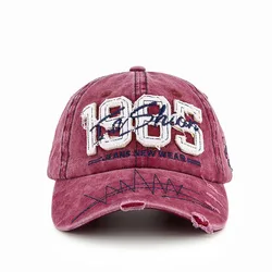 Stick cloth alphabet embroidery baseball cap men wash hole bent eave cap sun protection sun hat